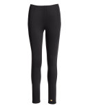 Paneled Mid-Rise Leggings, Black