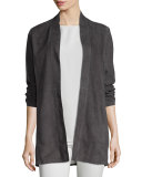 Fisher Project Soft Suede Kimono Jacket, Cinder