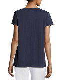 Short-Sleeve V-Neck Jersey Tee