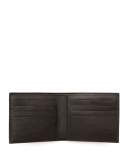 Star-Print Leather Wallet, Black