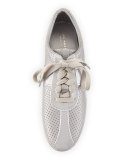 Bria Grand Perforated Leather Sneaker, Paloma