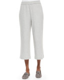 Cropped Cotton Interlock Pants, Petite