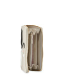 on pointe lacey swan wallet, crisp linen/multi