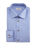 Contemporary-Fit Textured Dress Shirt, Light Blue