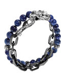 Naga Lapis & Chain Wrap Bracelet
