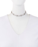 Two-Strand Diamond Bar Choker Necklace, 15"