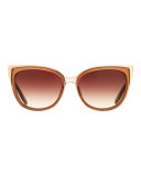 Winette Gradient Cat-Eye Sunglasses, Brown