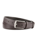 London Collection Leather Belt, Wine
