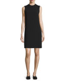Sleeveless Shift Dress, Black