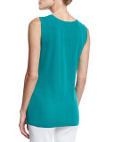 Sleeveless Long Tank, Linden