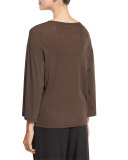 Wide-Sleeve Cotton Jersey Top