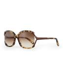 laurie butterfly sunglasses, havana tortoise