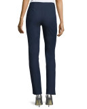 Catherine Slim-Leg Ankle Pants, Navy