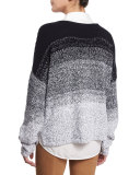 Textured Ombre Pullover Sweater