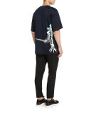 Sorayama Hajime Robot Dinosaur T-Shirt, Navy
