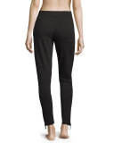 Pauline Double Knit Jogger Pants, Black