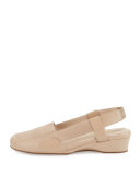 Kamillie Patent Demi-Wedge Pump, Nude