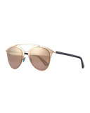 "Dior Reflected" Peaked Aviator Sunglasses, Copper