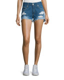 Distressed Cut-Off Denim Shorts, Freeport