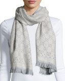 Studded GG Jacquard Scarf