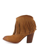 Ilana Fringe Suede Bootie, Sand