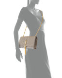 Kate Monogram Medium Tassel Shoulder Bag, Gold/Silver