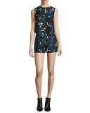 Camry Printed Mikado Shorts, Balestra Black