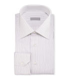 Striped Barrel-Cuff Dress Shirt
