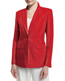 Mackenzie Lavish One-Button Linen Jacket