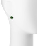 Platinum & Tsavorite Floral Drop Earrings