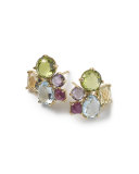 18K Rock Candy Mixed Cluster Earrings in Summer Rainbow