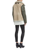 Elson Shearling Fur Liner Jacket, Natural