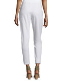Organic Stretch Twill Slim Ankle Pants, White