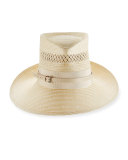Signature Trilby Hat w/ Band & Belt, Ivory
