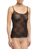 Weightless Sheer-Lace Camisole, Black