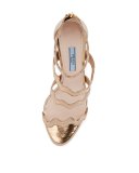Mirrored Wavy 65mm Sandal, Platino
