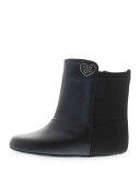 5050 Faux-Leather & Neoprene Boot, Black, Infant