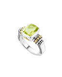 Caviar Color Faceted Ring, Size 7