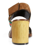 Querelle Suede Web Sandal, Marron Glace