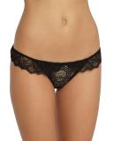 Adeline Cinched-Back Bikini Briefs, Black