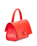Shark Small Waxy Satchel Bag, Red