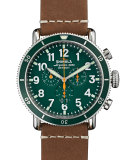47mm Runwell Sport Chronograph Watch, Brown/Green 