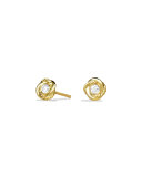 18K Gold Infinity Diamond Stud Earrings