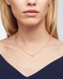 Kiss Diamond Pendant Necklace in 18K Yellow Gold
