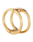 Gemini Link Hinge Cuff Bracelet, Golden