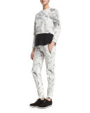 Loft Printed Sport Jogger Sweatpants, Ink