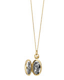 Anna 18k Gold Petite Locket Necklace, 17"L