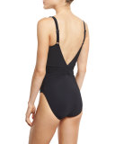 Cocktail Party V-Neck One-Piece Swimsuit