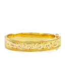 Etruscan Collection 18k Diamond Bangle, 2"