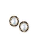 Faceted Mother-of-Pearl Doublet Earrings